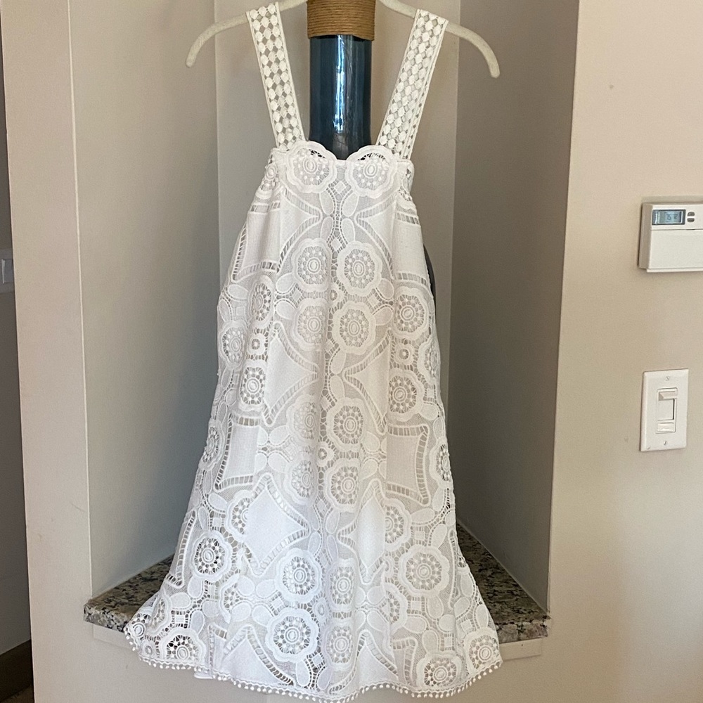 Alexis white lace dress size Large